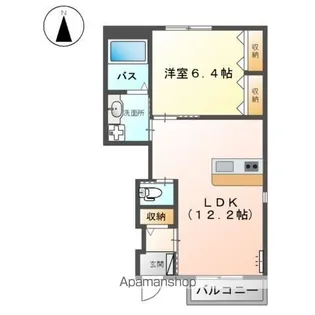 エルシオン百石【105号室】の間取り
