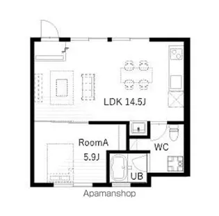 ロカド香久山B棟【2階】の間取り