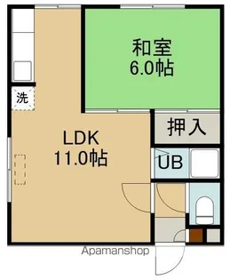 シャルム中上【105号室】の間取り