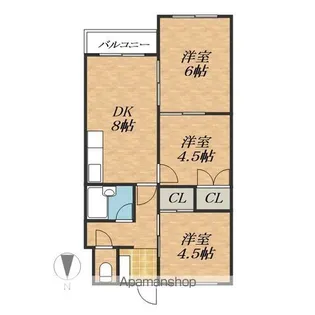 FLATS芙庵(ファン)【3階】の間取り