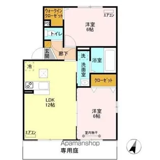 プリムヴェール 参番館【1階】の間取り