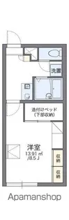 レオパレススカーレット【2階】の間取り