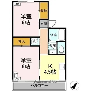 フジヴェール3番館【2階】の間取り