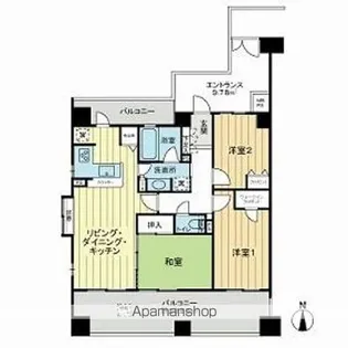 ライオンズマンションセントワーフ横濱【11階】の間取り