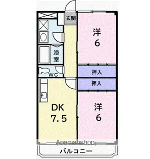ニューマリッチ大笹【2階】の間取り