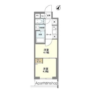 クラリティア文京千石【1階】の間取り