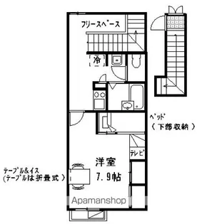 レオパレスKLAVIER【202号室】の間取り