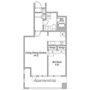 渋谷プロパティータワー【15階】の間取り
