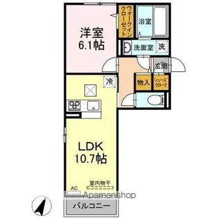 新潟県新潟市東区紫竹3丁目【アパート】の間取り
