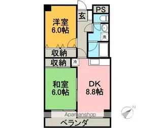 ヴァンヴェール赤坂【1階】の間取り
