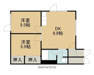 ロイヤルハイム柏木B【202号室】の間取り