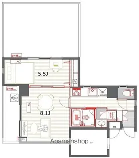 レジデンス西新宿スクエア【12階】の間取り