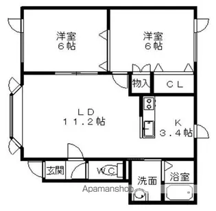 ヴィレッジウィステリアⅡ【1階】の間取り
