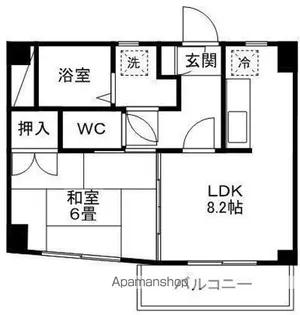 カストール八乙女【2-101号室】の間取り