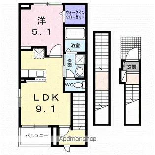 フィオーレ ショウエイB【3階】の間取り