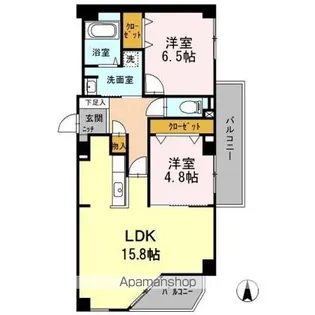 アルカス西公園【2階】の間取り