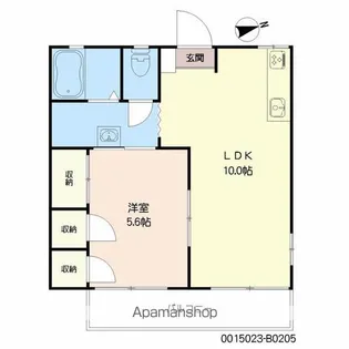 マルセイユ国分町 B棟【2階】の間取り