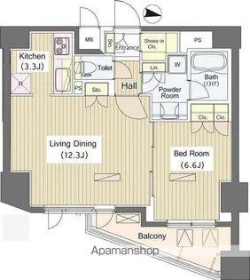 IーSUITE HIGASHINAKANO【9階】の間取り