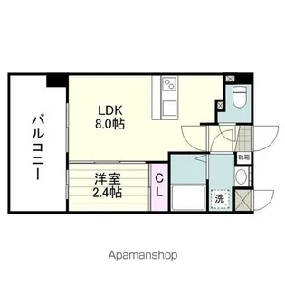 リアンシエルブルー鹿児島中央【702号室】の間取り