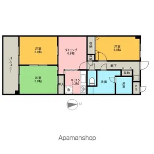 アスティーけやき【2階】の間取り