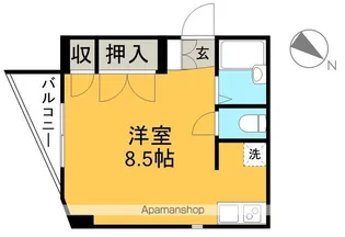 ハイツ愛宕町Ⅰ【4階】の間取り