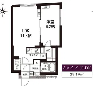 レピュア旗の台レジデンス【1階】の間取り