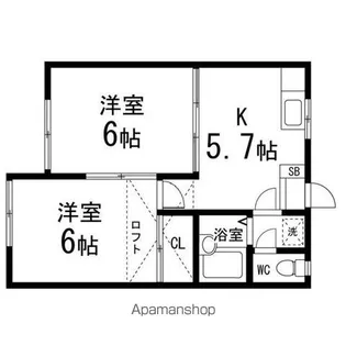 T&TーOKINO【105号室】の間取り