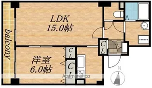 ティアラタワー中島倶楽部(Ⅰ−Ⅳ)【25階】の間取り