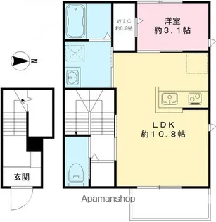 BELLE JIANG Ⅱ【205号室号室】の間取り