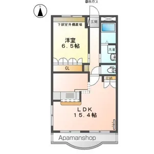 ガーデン鏡池【4階】の間取り