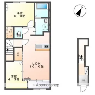 メゾン岩﨑【2階】の間取り