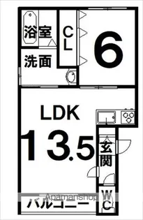 プリマ光南【301号室】の間取り