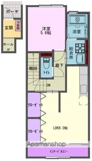 ウェルカム北上【205号室】の間取り