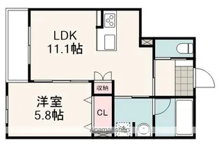 VIOLA桜橋【405号室】の間取り