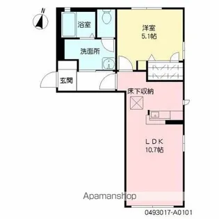 ドゥーメゾン【101号室】の間取り
