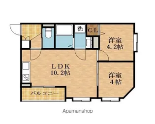 ズーノルーム都島本通(旧ルームス都島本通)【3階】の間取り