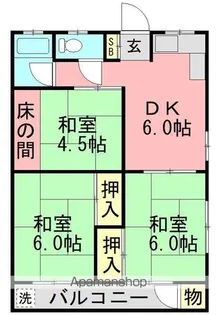 第一コーポ安部【2階】の間取り