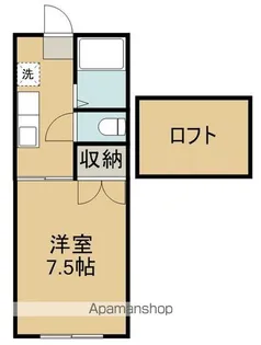 ホワイトキャッスル23番館【202号室】の間取り