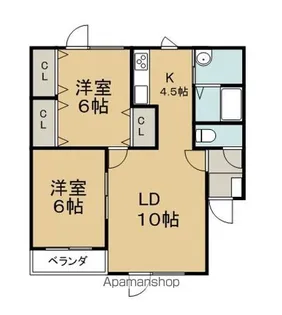 パレス鳥海【1階】の間取り