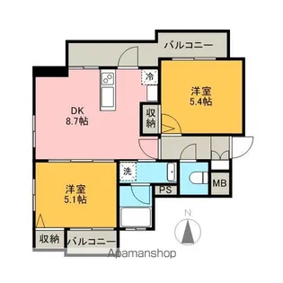 エステムプラザ名古屋駅前プライムタワー【9階】の間取り