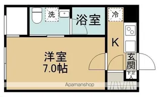 スタジオフラット八幡【3階】の間取り
