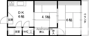 前川ハイツ【1階】の間取り