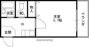 プチハウス仁川【1階】の間取り