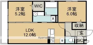 ベルフール花影【2階】の間取り