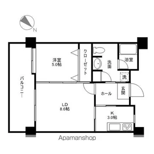 リアンシエルブルー東比恵【7階】の間取り
