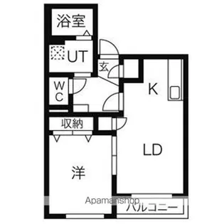 第18大光ハイツ【4階】の間取り