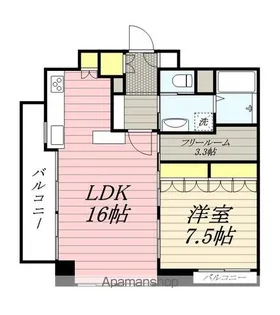 グランドメゾン赤坂ラ・ルードけやき【7階】の間取り