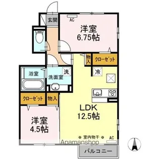 アーブル クロシェット C棟【1階】の間取り