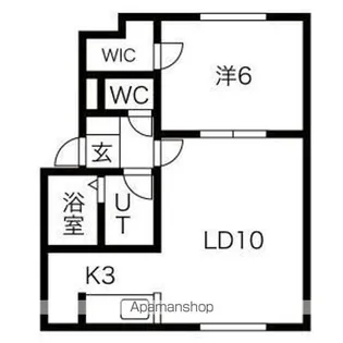 ノーマルヒル平和通【3階】の間取り