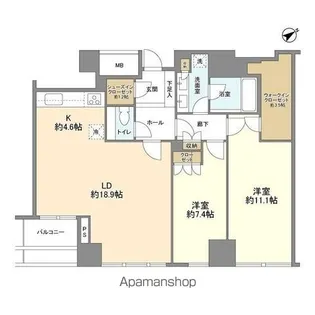青山ザ・タワー【20階】の間取り